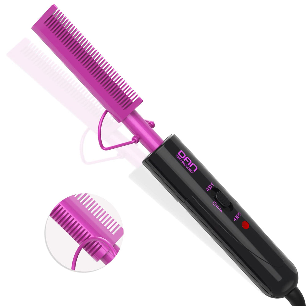 DAN Technology dual voltage hot comb smoothing edges and lace wigs for a polished finish