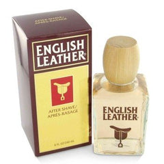 Dana English Leather aftershave bottle enhances your post-shave routine.
