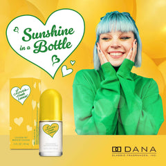 Dana Love's Fresh Lemon spray mist on skin, mood-boosting citrus.