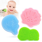 DANCELF Bebé, delfín azul, esponja suave para baño placentero