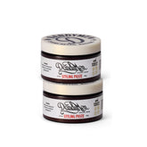 DandyMen Styling Paste jar shows medium hold with natural shine for versatile looks.