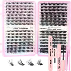 DAODER Wispy Lash Cluster Kit 640pcs for natural at-home eyelash extensions