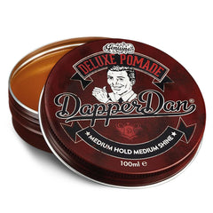 Dapper Dan Deluxe Pomade envase 100 ml para peinados limpios y sin grasa.