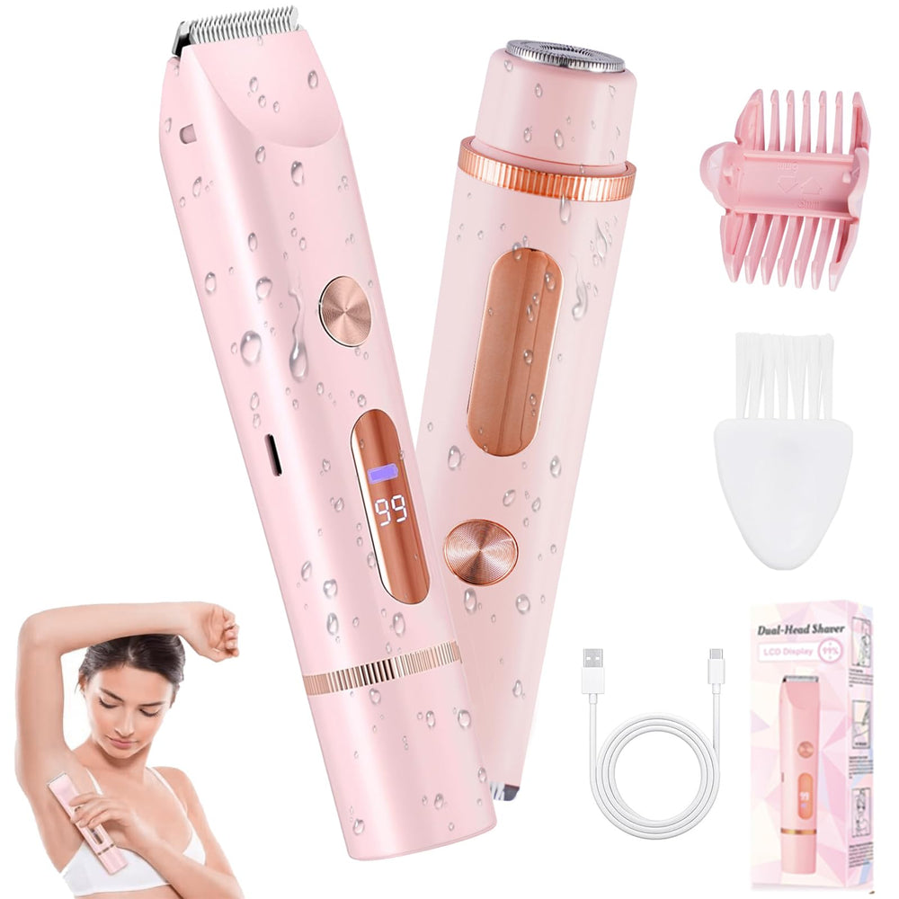 dar darouxiao 2in1 bikini-trimmer dual-head for precise body and facial grooming