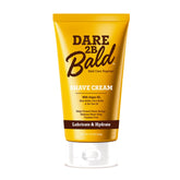 Dare 2B Bald shaving cream applied on bald scalp for a smooth shave