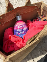 DARK TANS EXCLUSIVE coconut passion fruit fragrance bottle setup for a pleasant tanning session
