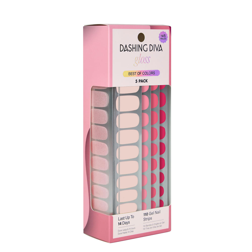 Dashing Diva Gloss Nail Strips 110 wraps close-up for at home mani