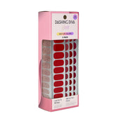 Dashing Diva Gloss best-of-reds kit close-up with vibrant red strips and glossy finish.