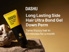 DASHU Gel Down Perm enfocado en el control del frizz en el lateral.