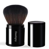 Daubigny retractable kabuki brush compact for travel makeup touchups.