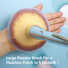Daubigny setting powder and blush brush ready for versatile makeup use.