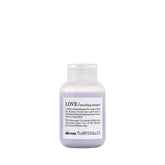 Davines LOVE champú alisante, botella de viaje, limpieza suave para cabello encrespado