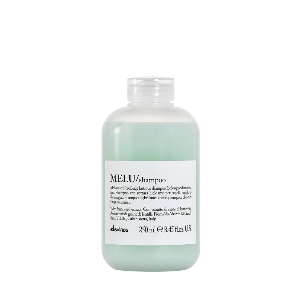 Davines MELU shampoo bottle front showing premium cleansing for long hair