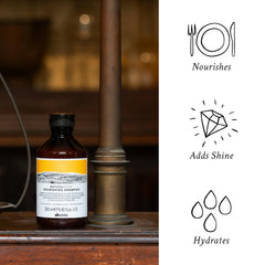 Davines Naturaltech bottle with vegetal keratin visual indicating nourishing ingredients