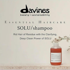 Foamy SOLU lather demonstrates cleansing for heavily styled hair