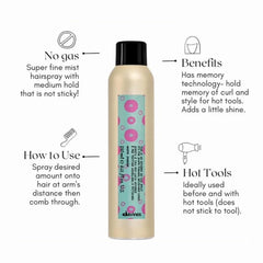 Davines This Is An Invisible No Gas Spray demonstrates fast drying performance