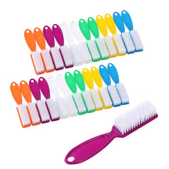 DAYGOS nail brush with six-color handle design for quick color coding and easy grip.