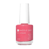 Dazzle Dry Carnival Coral, botella de esmalte con color vibrante y cobertura total.