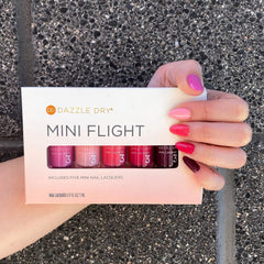 Dazzle Dry four-step nail system visual emphasizes fast air-dry and durable finish.