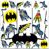 DC Comics Batman tattoos with character designs, ideal party favors for kids.