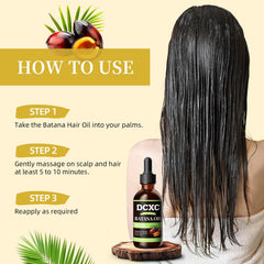 DCXC Batana Oil strengthens hair with rich nutrients and elasticity