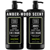 Dead Sea Collection Amber Wood bottle with pump enables easy one-handed use.
