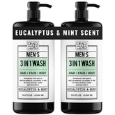 Dead Sea Collection Eucalyptus Mint body wash bottles front view for daily cleansing.