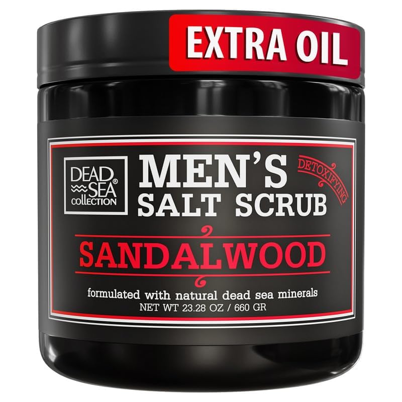 Dead Sea Collection exfoliante corporal sal sándalo frasco para piel suave y renovada