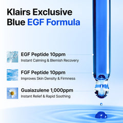 Gotero de DearKlairs EGF para absorción rápida en la piel.