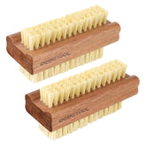 DEBETOOL Acacia nail brush double-sided for thorough under-nail cleaning.