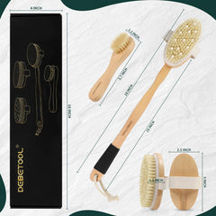 DEBETOOL Dry Brush Set con cabeza media para áreas estándar del cuerpo.