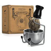 DEBETOOL shaving brush bowl set for traditional warm lather at home