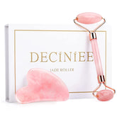 Deciniee jade roller close-up for soothing facial massage and improved circulation.