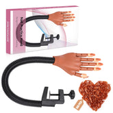 Deciniee practice hand with flexible joints for precise acrylic nail practice.