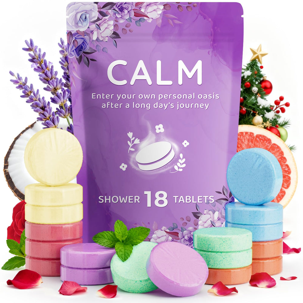 DeckTheHalls tableta ducha rosa, aroma suave para relajación en la ducha