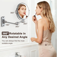 DECLUTTR wall-mounted mirror arm extended for flexible positioning.