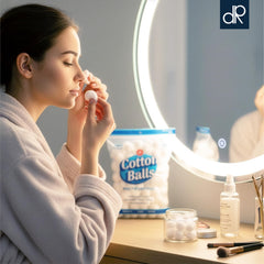 DecorRack 300 small cotton balls for makeup removal and skincare