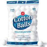 DecorRack large-size cotton balls pack for gentle skincare and makeup prep.
