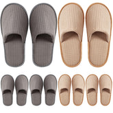 DECOUE 6 Pairs disposable slippers for guests, hygienic and travel-ready.