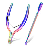 Decute cuticle remover trimmer in action for precise nail care.