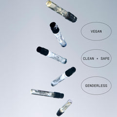 Six mini DedCool scents lined up for layering and personal scent experiments.
