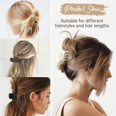 DEEKA four-pack hair clips provides versatile support for many outfits.