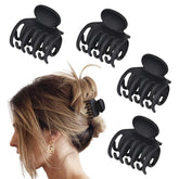 DEEKA small claw clip with double-row teeth in black for secure grip on thin hair