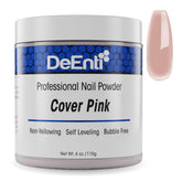 DeEnti Polvo Acrílico Cubre Pink, acabado cristal para uñas duraderas.