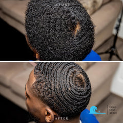 Deep Dish Wave Pomada: crema texturada en la mano aporta brillo natural.