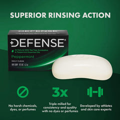 Defense Soap 5pk peppermint bar pack shot highlighting bulk value for athletes