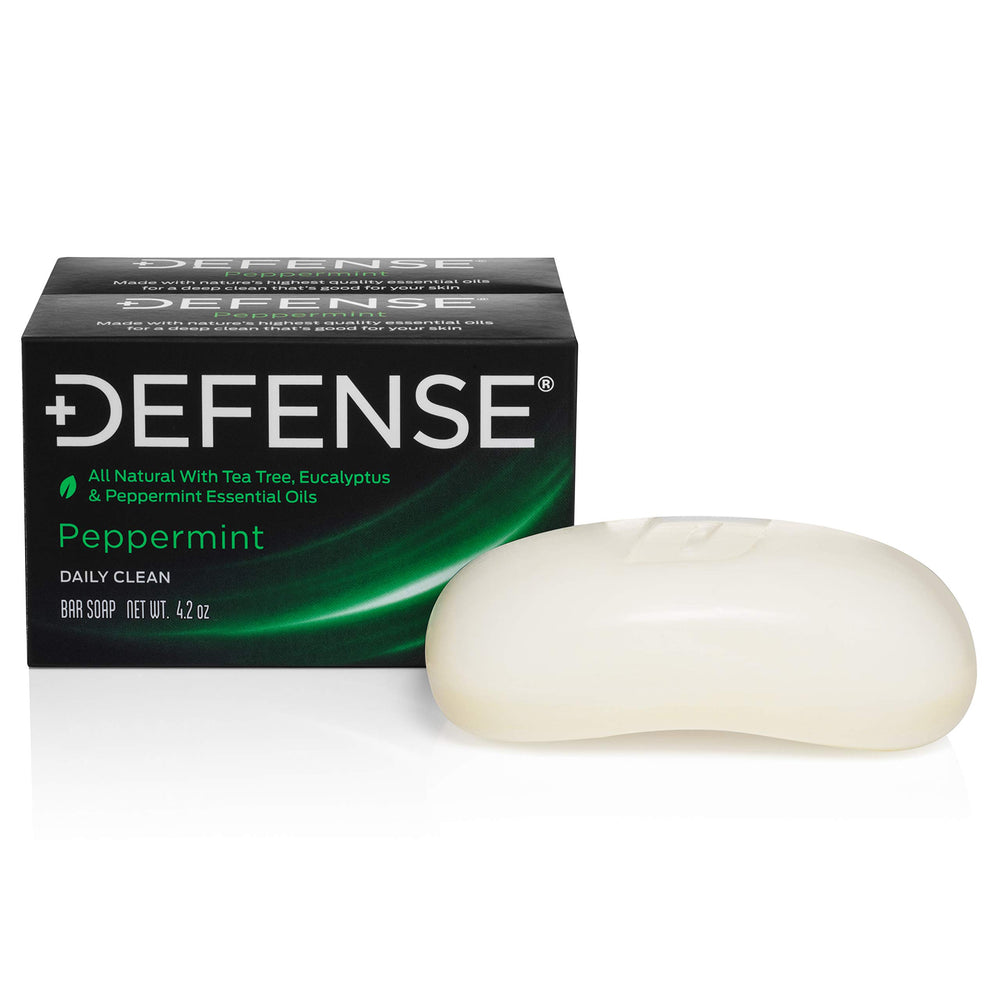 Defense Soap: barra mentolada natural para limpieza profunda de la piel.