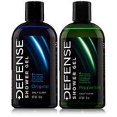 Defense Soap Tea Tree Body Wash bottles front display dual-pack for athletes, odor control.