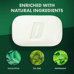Defense Soap tea tree and peppermint image focusing on soothing, clean feel