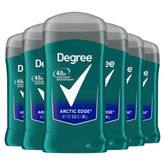 Degree Men Arctic Edge deodorant stick main image shows 48-hour protection for active days.